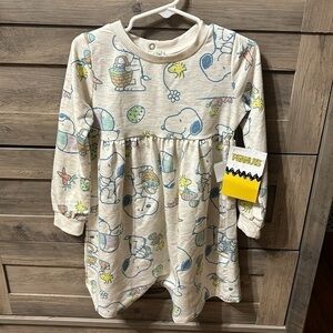 PEANUTS 4T Snoopy with Woodstock and Easter Eggs Easter DRESS